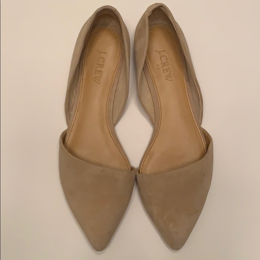 J. Crew Zoe suede d’Orsay flats in saddle. Sz 7